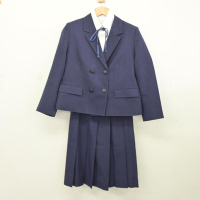 【中古】熊本県 真和高等学校 女子制服 6点（ブレザー・ベスト・シャツ・スカート）sf036680