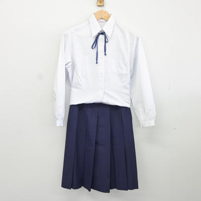 【中古】熊本県 真和高等学校 女子制服 6点（ブレザー・ベスト・シャツ・スカート）sf036680