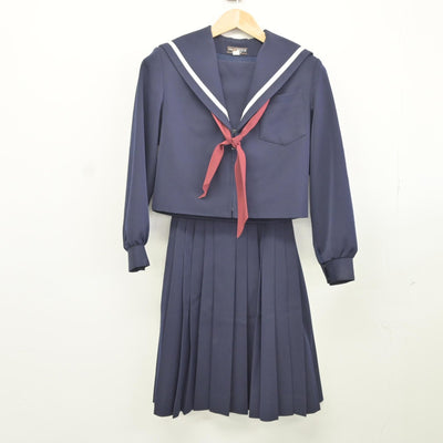 【中古】愛知県 日進東中学校 女子制服 3点（セーラー服・スカート）sf036683