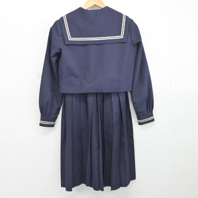 【中古】茨城県 都和中学校 女子制服 3点（セーラー服・ジャンパースカート）sf036706