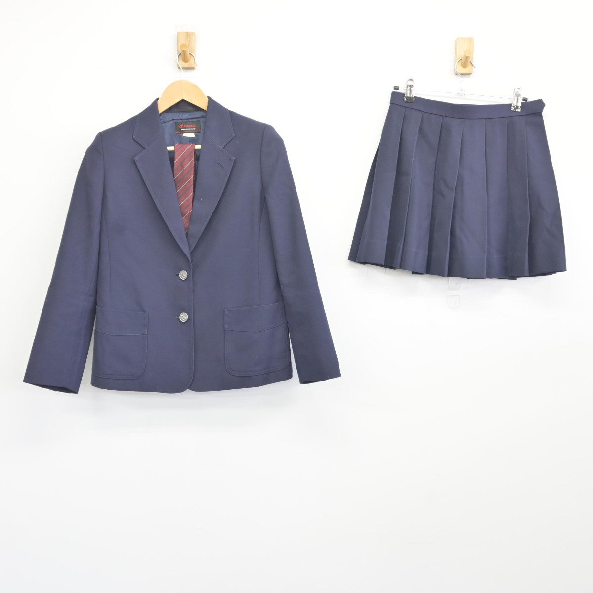 【中古】神奈川県 大和西高等学校 女子制服 3点（ブレザー・スカート）sf036713