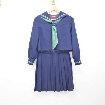 【中古】山形県 日本大学山形高等学校 女子制服 4点（セーラー服・スカート）sf036718