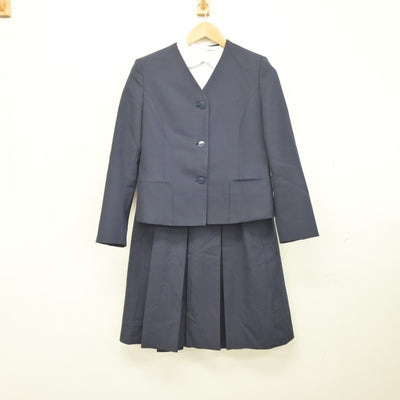 【中古】福島県 郡山市立小原田中学校 女子制服 3点（ブレザー・シャツ・スカート）sf036726