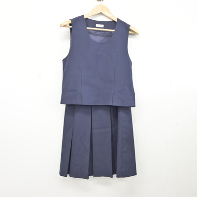 【中古】福島県 郡山市立小原田中学校 女子制服 2点（ベスト・スカート）sf036727