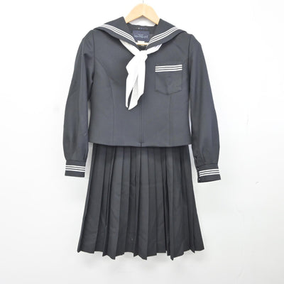 【中古】三重県 松阪高等学校 女子制服 3点（セーラー服・スカート）sf036745