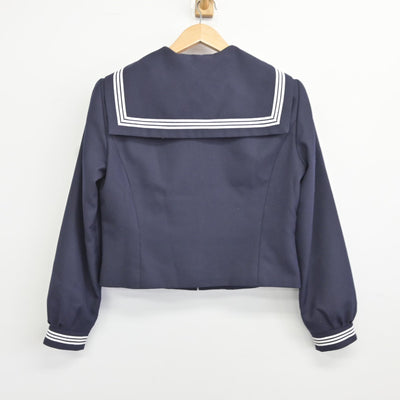 【中古】静岡県 福田中学校 女子制服 3点（セーラー服・スカート）sf036756