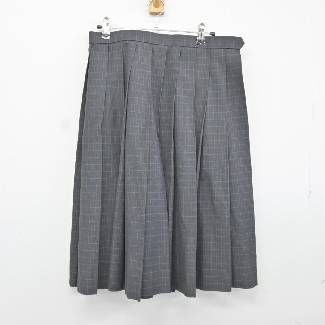 【中古】福岡県 青葉中学校 女子制服 3点（ニット・シャツ・スカート）sf036760