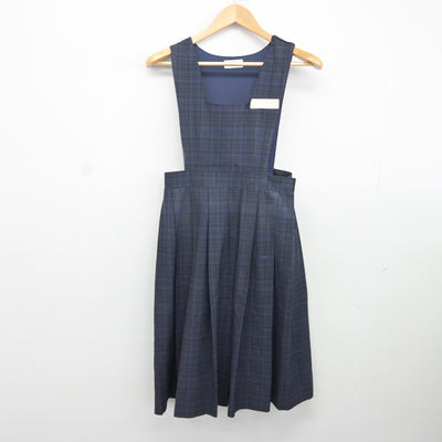 【中古】福岡県 青葉中学校 女子制服 2点（シャツ・ジャンパースカート）sf036761