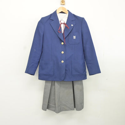 【中古】広島県 吉島中学校 女子制服 5点（ブレザー・シャツ・ジャンパースカート）sf036765