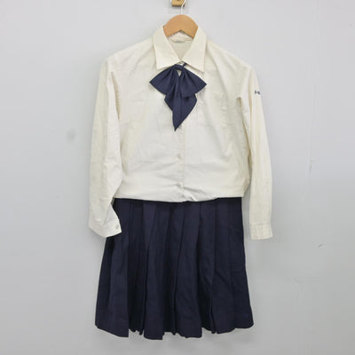 【中古】愛知県 安城学園高等学校 女子制服 3点（シャツ・スカート）sf036779