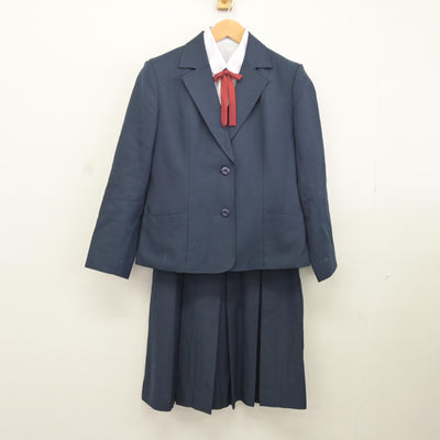 【中古】愛知県 豊田北高等学校 女子制服 5点（ブレザー・ベスト・シャツ・スカート）sf036782