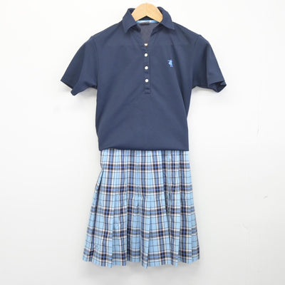 【中古】 クラーク記念国際高等学校 女子制服 4点（シャツ・スカート）sf036801