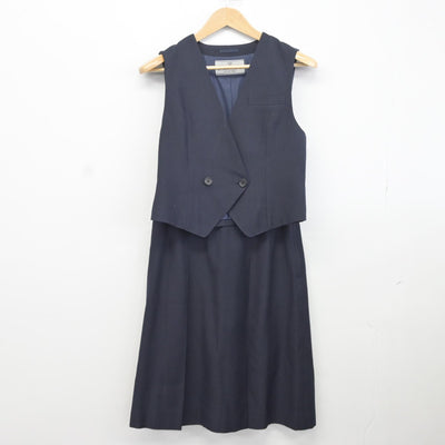 【中古】埼玉県 川口北高等学校 女子制服 2点（ベスト・スカート）sf036807