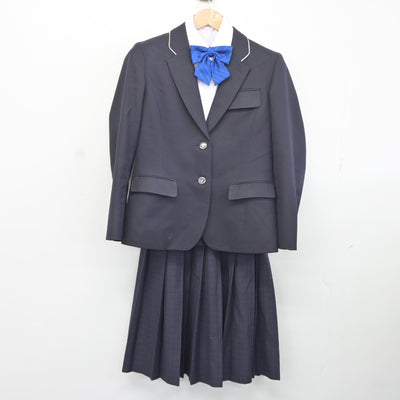 【中古】福岡県 福岡市内中学標準服 女子制服 5点（ブレザー・シャツ・スカート）sf036814