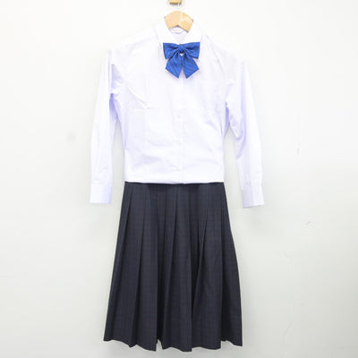 【中古】福岡県 福岡市内中学標準服 女子制服 5点（ブレザー・シャツ・スカート）sf036814