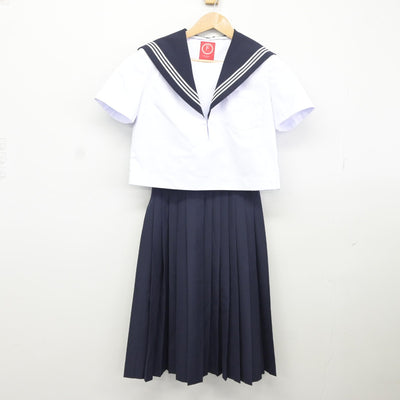 【中古】愛知県 応時中学校 女子制服 2点（セーラー服・スカート）sf036817