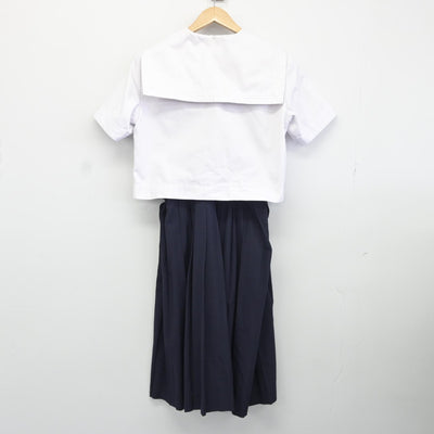 【中古】福岡県 香椎高等学校 女子制服 3点（セーラー服・スカート）sf036821