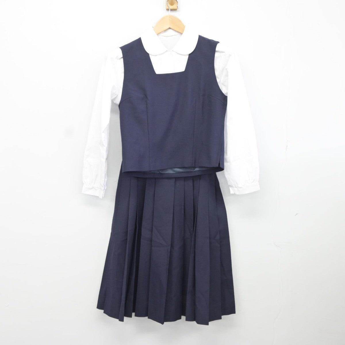 【中古】神奈川県 川中島中学校 女子制服 5点（ブレザー・シャツ・ベスト・スカート）sf036824