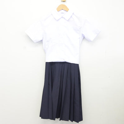 【中古】茨城県 豊里学園 豊里中学校 女子制服 2点（シャツ・スカート）sf036830