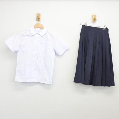 【中古】茨城県 豊里学園 豊里中学校 女子制服 2点（シャツ・スカート）sf036830