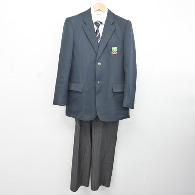 【中古】岐阜県 安達学園中京高等学校 男子制服 5点（ブレザー・シャツ・ズボン）sf036834