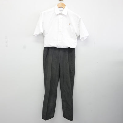 【中古】岐阜県 安達学園中京高等学校 男子制服 2点（シャツ・ズボン）sf036836