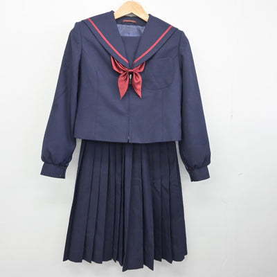 【中古】岐阜県 瑞浪中学校 女子制服 3点（セーラー服・スカート）sf036839