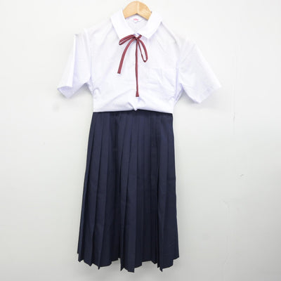 【中古】岐阜県 瑞浪中学校 女子制服 3点（シャツ・スカート）sf036840