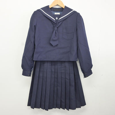 【中古】北海道 江別第一中学校 女子制服 3点（セーラー服・スカート）sf036845