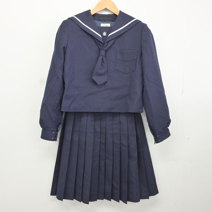 中古】北海道 江別第一中学校 女子制服 3点（セーラー服・スカート