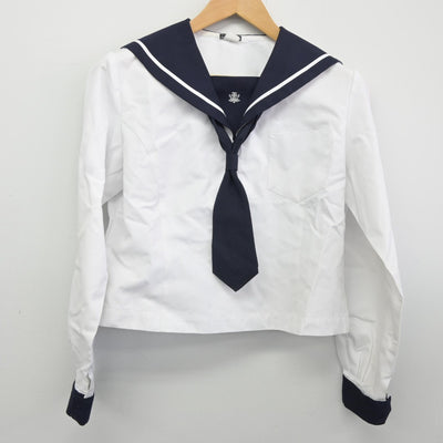 【中古】北海道 江別第一中学校 女子制服 5点（セーラー服・セーラー服・スカート）sf036846