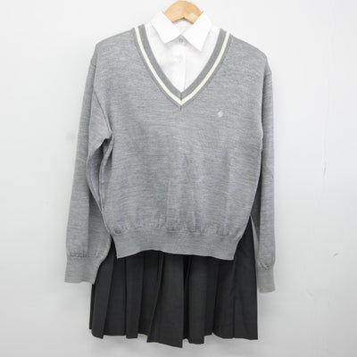 【中古】埼玉県 狭山清陵高等学校 女子制服 4点（ブレザー・ニット・シャツ・スカート）sf036848