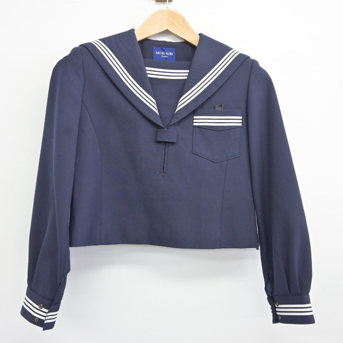 【中古】兵庫県 加西市立北条中学校 女子制服 2点（セーラー服・スカート）sf036857