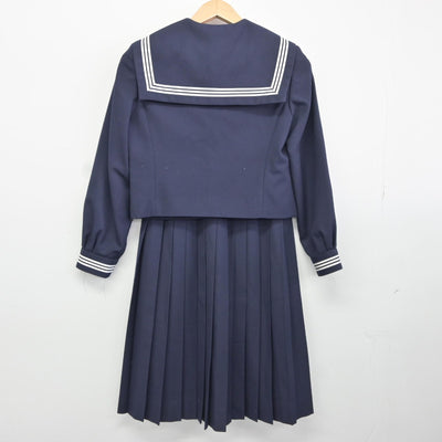 【中古】兵庫県 加西市立北条中学校 女子制服 2点（セーラー服・スカート）sf036858