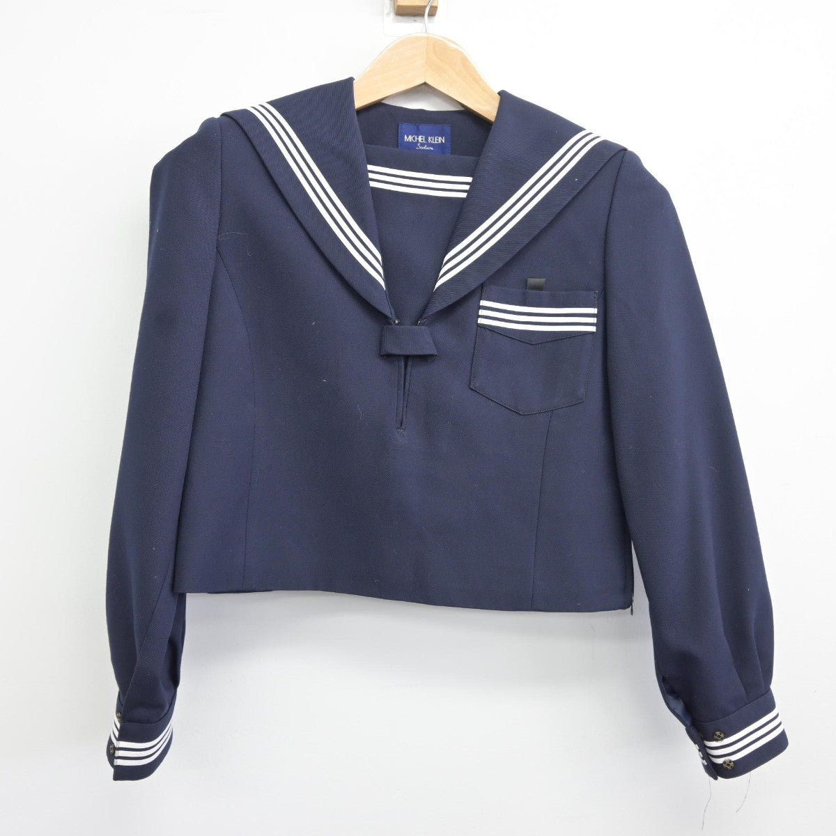 【中古】兵庫県 加西市立北条中学校 女子制服 2点（セーラー服・スカート）sf036858