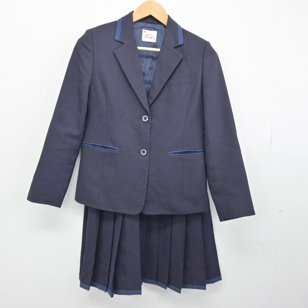 【中古】徳島県 小松島西高等学校 女子制服 3点（ブレザー・ベスト・スカート）sf036868