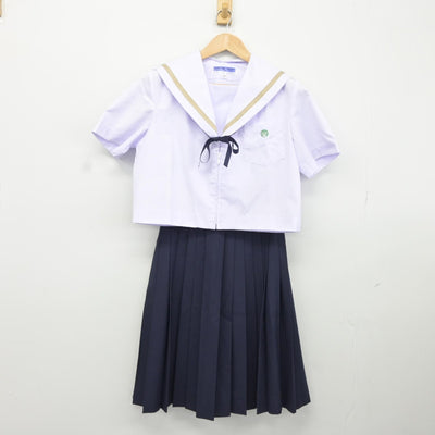 【中古】愛知県 天白高等学校 女子制服 3点（セーラー服・セーラー服・スカート）sf036878