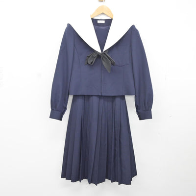 【中古】愛知県 長久手南中学校 女子制服 2点（セーラー服・スカート）sf036883