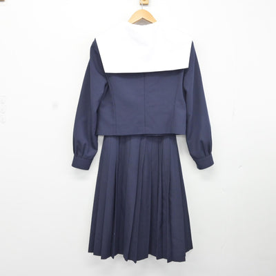 【中古】愛知県 長久手南中学校 女子制服 2点（セーラー服・スカート）sf036883