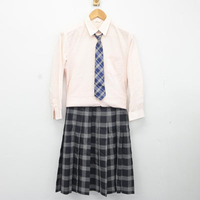 【中古】千葉県 中央学院高等学校 女子制服 5点（ブレザー・ニット・シャツ・スカート）sf036885