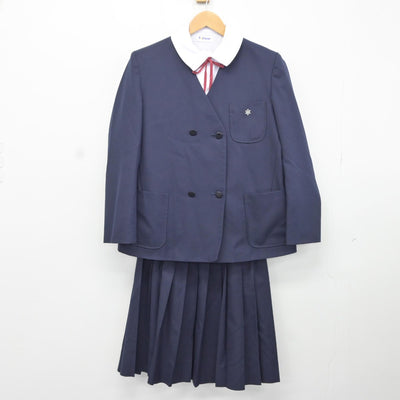 【中古】茨城県 水海道西中学校 女子制服 3点（ブレザー・シャツ・スカート）sf036891