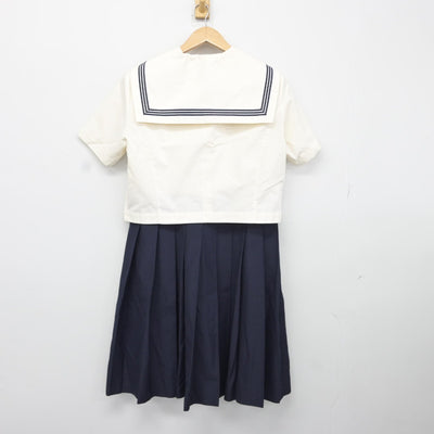 【中古】福岡県 博多女子高等学校 女子制服 3点（セーラー服・ジャンパースカート）sf036895