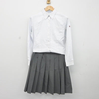 【中古】福島県 福島南高等学校 女子制服 4点（ブレザー・ニットベスト・シャツ・スカート）sf036901