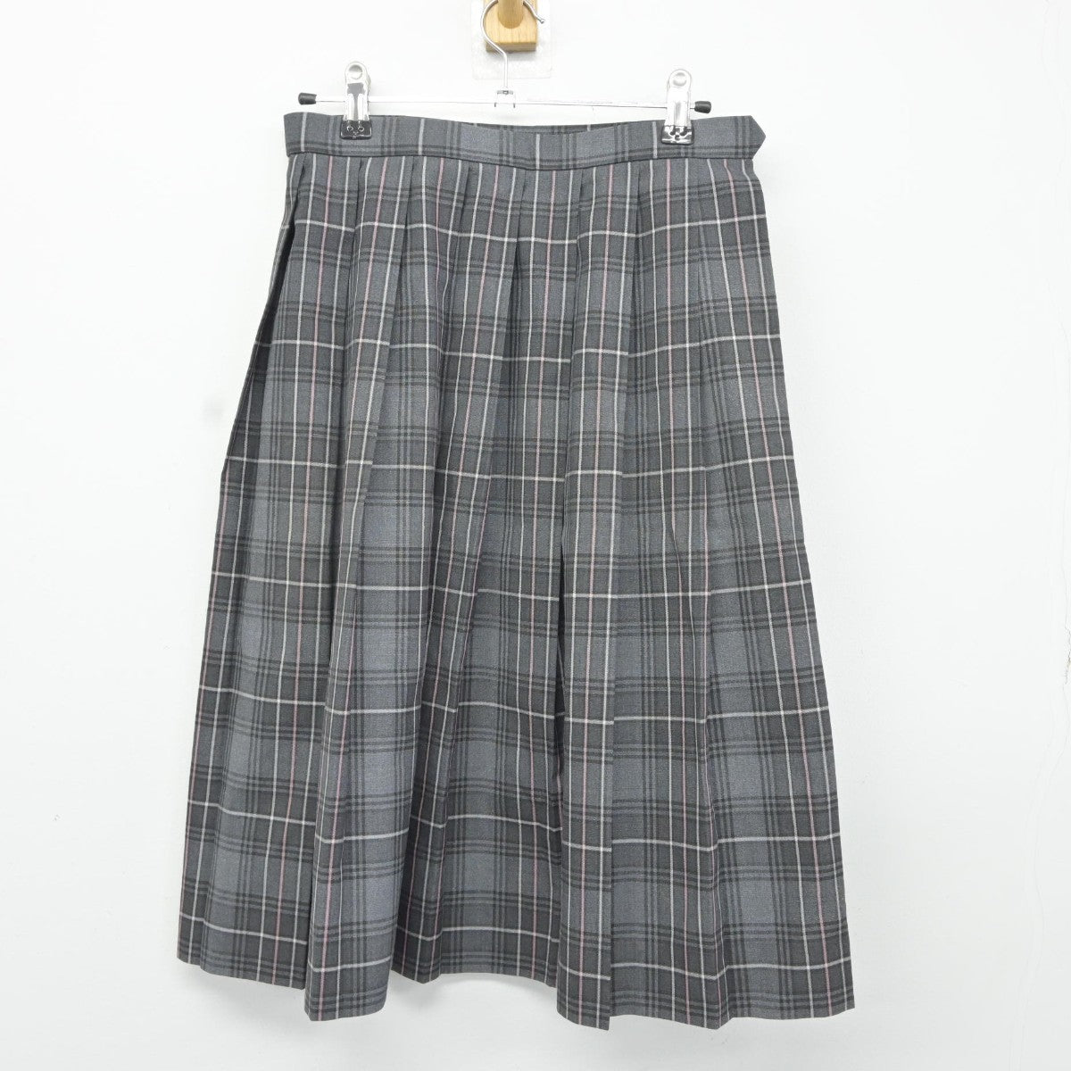 【中古】福島県 福島成蹊中学校 女子制服 2点（シャツ・スカート）sf036903