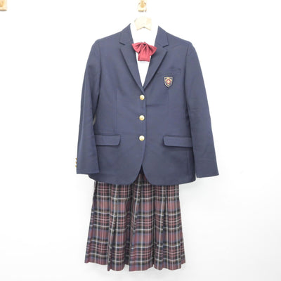 【中古】福島県 福島成蹊中学校 女子制服 4点（ブレザー・シャツ・スカート）sf036904