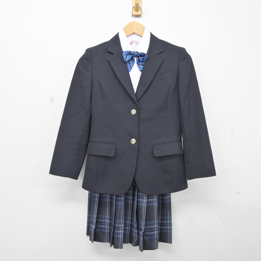 【中古】千葉県 真砂中学校 女子制服 4点（ブレザー・シャツ 