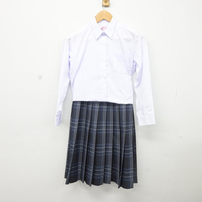 【中古】千葉県 真砂中学校 女子制服 2点（シャツ・スカート）sf036936