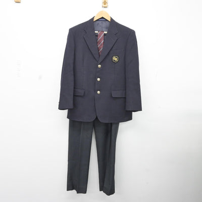 【中古】千葉県 千葉経済大学附属高等学校 男子制服 3点（ブレザー・ズボン）sf036945