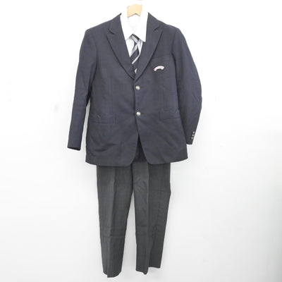 【中古】大阪府 関西福祉科学大学高等学校 男子制服 4点（ブレザー・シャツ・ズボン）sf037007