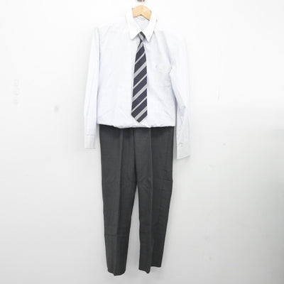 【中古】大阪府 関西福祉科学大学高等学校 男子制服 4点（ブレザー・シャツ・ズボン）sf037007